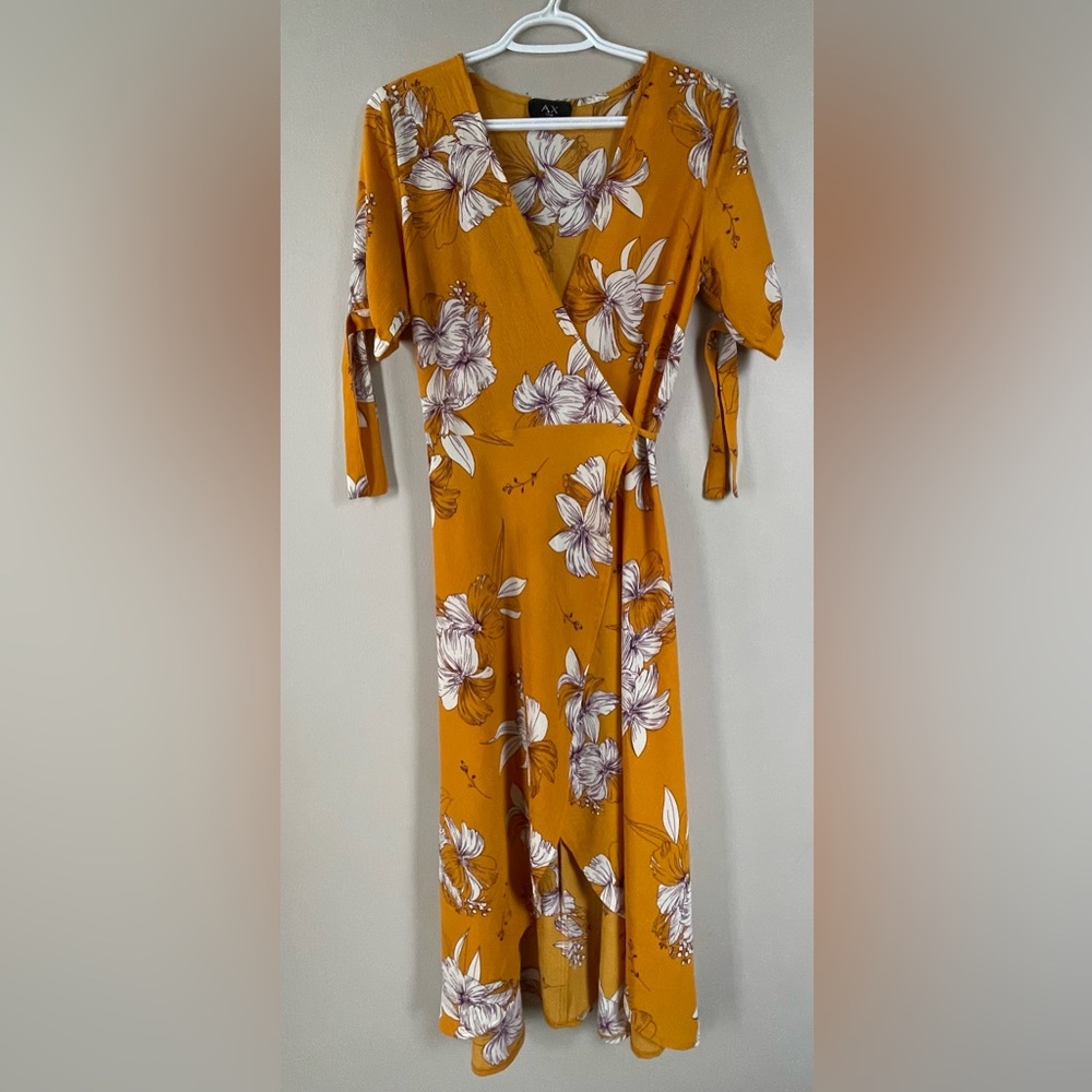 AX Paris Yellow Wrap Dress
